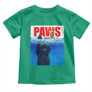 Funny Black Cat Toddler T Shirt PAWS Parody Kitten Mouse Humorous TS14 Irish Green Print Your Wear