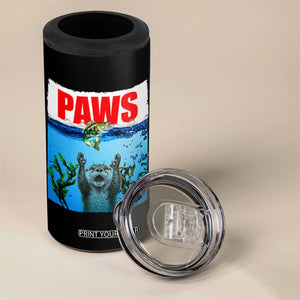 Paws Parody 4 in 1 Can Cooler Tumbler Otter Chasing Bass Fish Ocean TS14 Print Your Wear