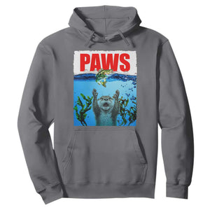 Paws Parody Hoodie Otter Chasing Bass Fish Ocean TS14 Charcoal Print Your Wear