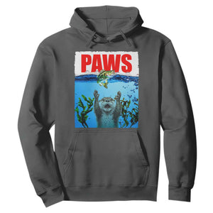 Paws Parody Hoodie Otter Chasing Bass Fish Ocean TS14 Dark Heather Print Your Wear