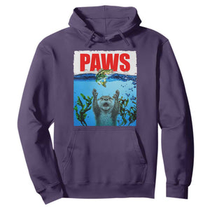 Paws Parody Hoodie Otter Chasing Bass Fish Ocean TS14 Purple Print Your Wear