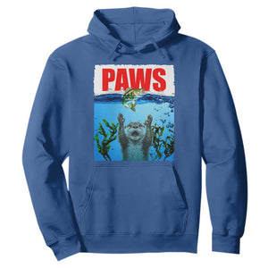 Paws Parody Hoodie Otter Chasing Bass Fish Ocean TS14 Royal Blue Print Your Wear