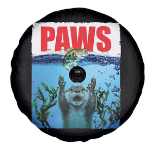 Paws Parody Spare Tire Cover Otter Chasing Bass Fish Ocean TS14 Print Your Wear