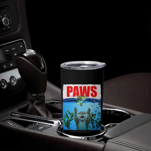 Paws Parody Tumbler Cup Otter Chasing Bass Fish Ocean TS14 Print Your Wear