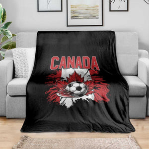 Canada Soccer Fan Throw Blanket Canadian Football Game Day Suppoter