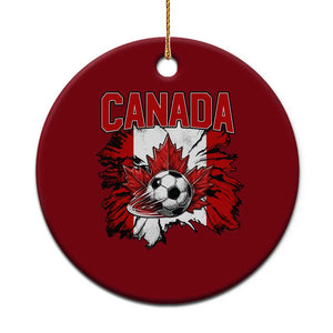 Canada Soccer Fan Ceramic Ornament Canadian Football Game Day Suppoter