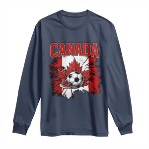 Canada Soccer Fan Long Sleeve Shirt Canadian Football Game Day Suppoter