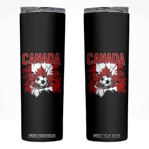 Canada Soccer Fan Skinny Tumbler Canadian Football Game Day Suppoter