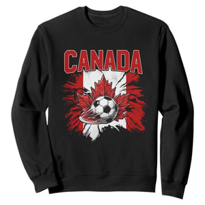 Canada Soccer Fan Sweatshirt Canadian Football Game Day Suppoter