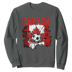 Canada Soccer Fan Sweatshirt Canadian Football Game Day Suppoter