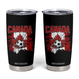 Canada Soccer Fan Tumbler Cup Canadian Football Game Day Suppoter