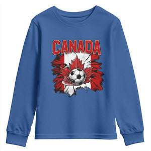 Canada Soccer Fan Youth Sweatshirt Canadian Football Game Day Suppoter