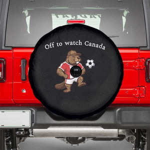 Off to Watch Canada Spare Tire Cover Patriotic Canadian Beaver Football Soccer Fan Gift