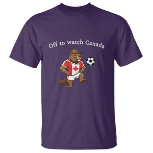 Off to Watch Canada T Shirt Patriotic Canadian Beaver Football Soccer Fan Gift