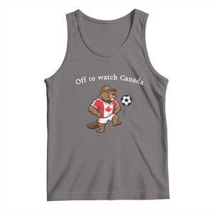 Off to Watch Canada Tank Top Patriotic Canadian Beaver Football Soccer Fan Gift