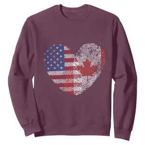 Half Canadian Half American USA Flag Canada America Sweatshirt