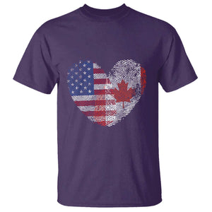 Half Canadian Half American USA Flag Canada America T Shirt
