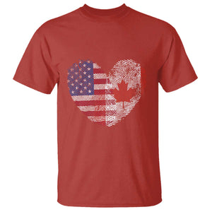 Half Canadian Half American USA Flag Canada America T Shirt