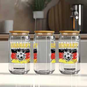 Germany Soccer Fan Glass Can German Football Game Day Supporter