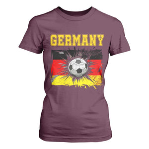 Germany Soccer Fan T Shirt For Women German Football Game Day Supporter