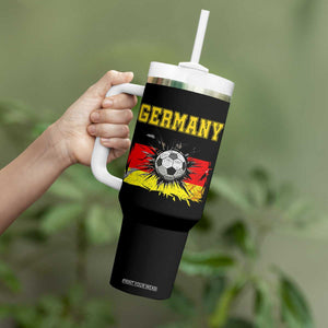 Germany Soccer Fan Tumbler With Handle German Football Game Day Supporter