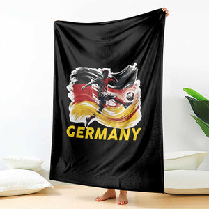Germany Soccer Fan Throw Blanket German Football Flag Game Day Supporter