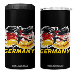 Germany Soccer Fan 4 in 1 Can Cooler Tumbler German Football Flag Game Day Supporter