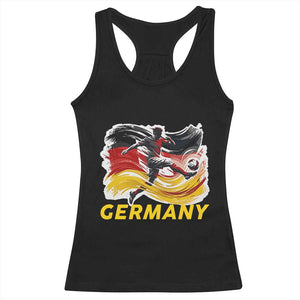 Germany Soccer Fan Racerback Tank Top German Football Flag Game Day Supporter