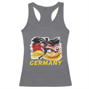 Germany Soccer Fan Racerback Tank Top German Football Flag Game Day Supporter
