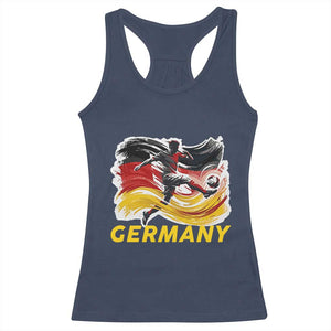 Germany Soccer Fan Racerback Tank Top German Football Flag Game Day Supporter