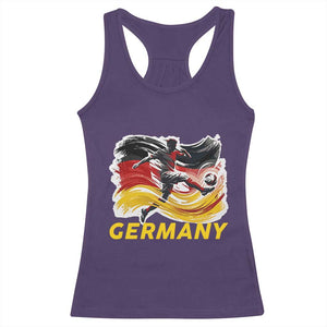 Germany Soccer Fan Racerback Tank Top German Football Flag Game Day Supporter