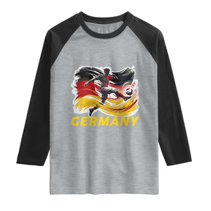 Germany Soccer Fan Raglan Shirt German Football Flag Game Day Supporter