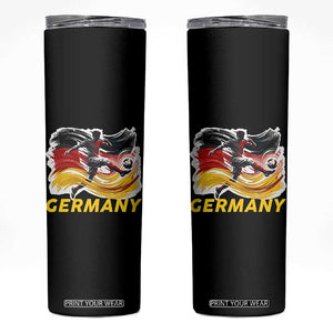 Germany Soccer Fan Skinny Tumbler German Football Flag Game Day Supporter