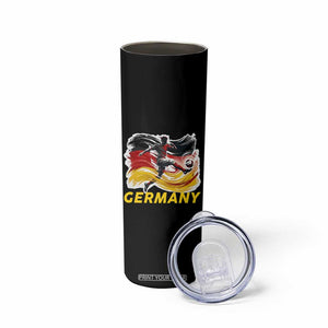 Germany Soccer Fan Skinny Tumbler German Football Flag Game Day Supporter