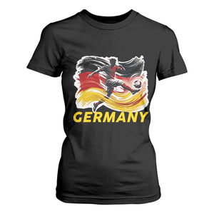 Germany Soccer Fan T Shirt For Women German Football Flag Game Day Supporter