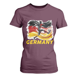 Germany Soccer Fan T Shirt For Women German Football Flag Game Day Supporter