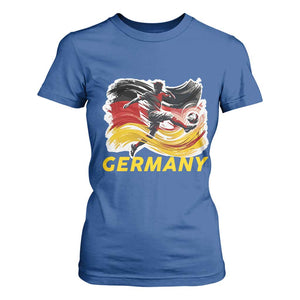 Germany Soccer Fan T Shirt For Women German Football Flag Game Day Supporter