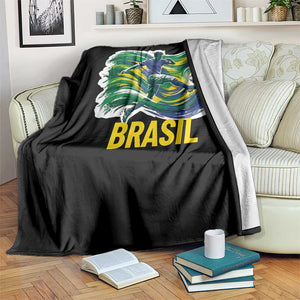 Brazil Soccer Brasil Flag Patriotic Sports Throw Blanket Brazilian Football Fan Supporter TS14 Print Your Wear