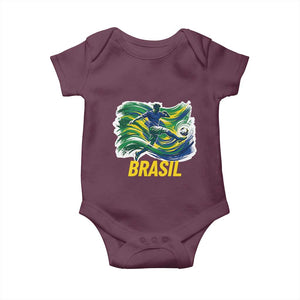 Brazil Soccer Brasil Flag Patriotic Sports Baby Onesie Brazilian Football Fan Supporter