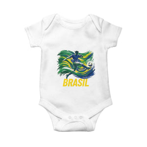 Brazil Soccer Brasil Flag Patriotic Sports Baby Onesie Brazilian Football Fan Supporter