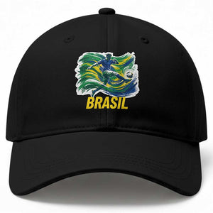 Brazil Soccer Brasil Flag Patriotic Sports Baseball Cap Brazilian Football Fan Supporter