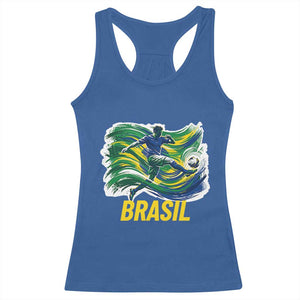 Brazil Soccer Brasil Flag Patriotic Sports Racerback Tank Top Brazilian Football Fan Supporter