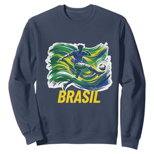Brazil Soccer Brasil Flag Patriotic Sports Sweatshirt Brazilian Football Fan Supporter