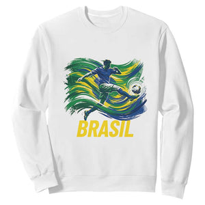 Brazil Soccer Brasil Flag Patriotic Sports Sweatshirt Brazilian Football Fan Supporter