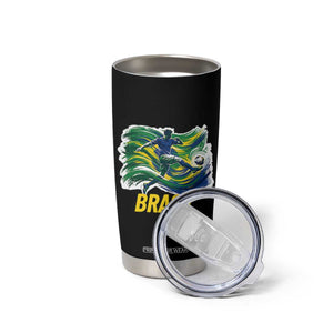 Brazil Soccer Brasil Flag Patriotic Sports Tumbler Cup Brazilian Football Fan Supporter TS14 Print Your Wear