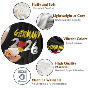 Deutschland Flag German Pride Throw Blanket Germany Soccer Lover Football Fans TS14 Print Your Wear