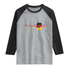 Deutschland Flag Eagle Vintage German Heritage Pride Raglan Shirt