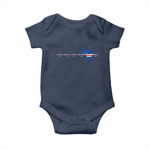 Germany Heartbeat EKG Deutschland Flag Map Baby Onesie
