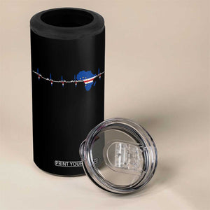 Germany Heartbeat EKG Deutschland Flag Map 4 in 1 Can Cooler Tumbler TS14 Print Your Wear