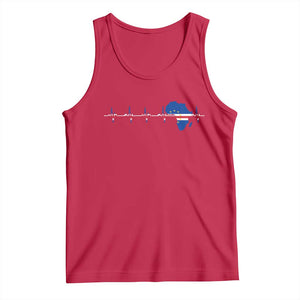 Germany Heartbeat EKG Deutschland Flag Map Tank Top